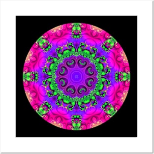 Mandala Magic - Kaleidoscopic Fractal 2.10.2024 B Posters and Art